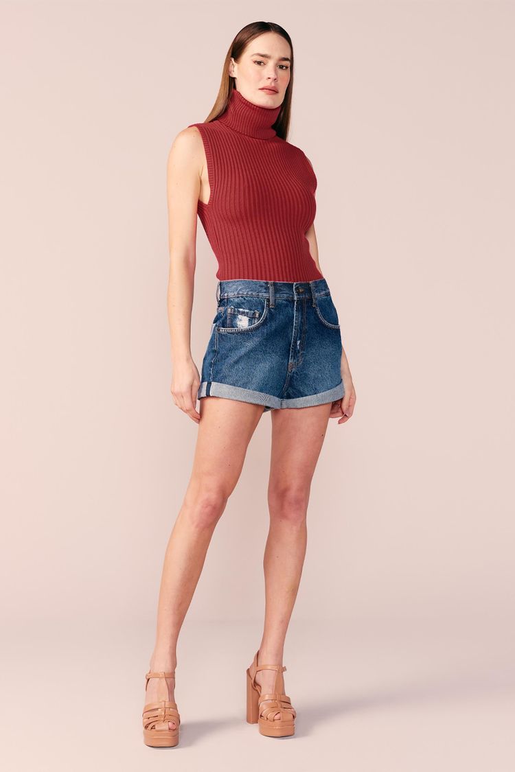 SHORT JEANS BOLSO BICOLOR -JEANS 36 - JEANS - 232470