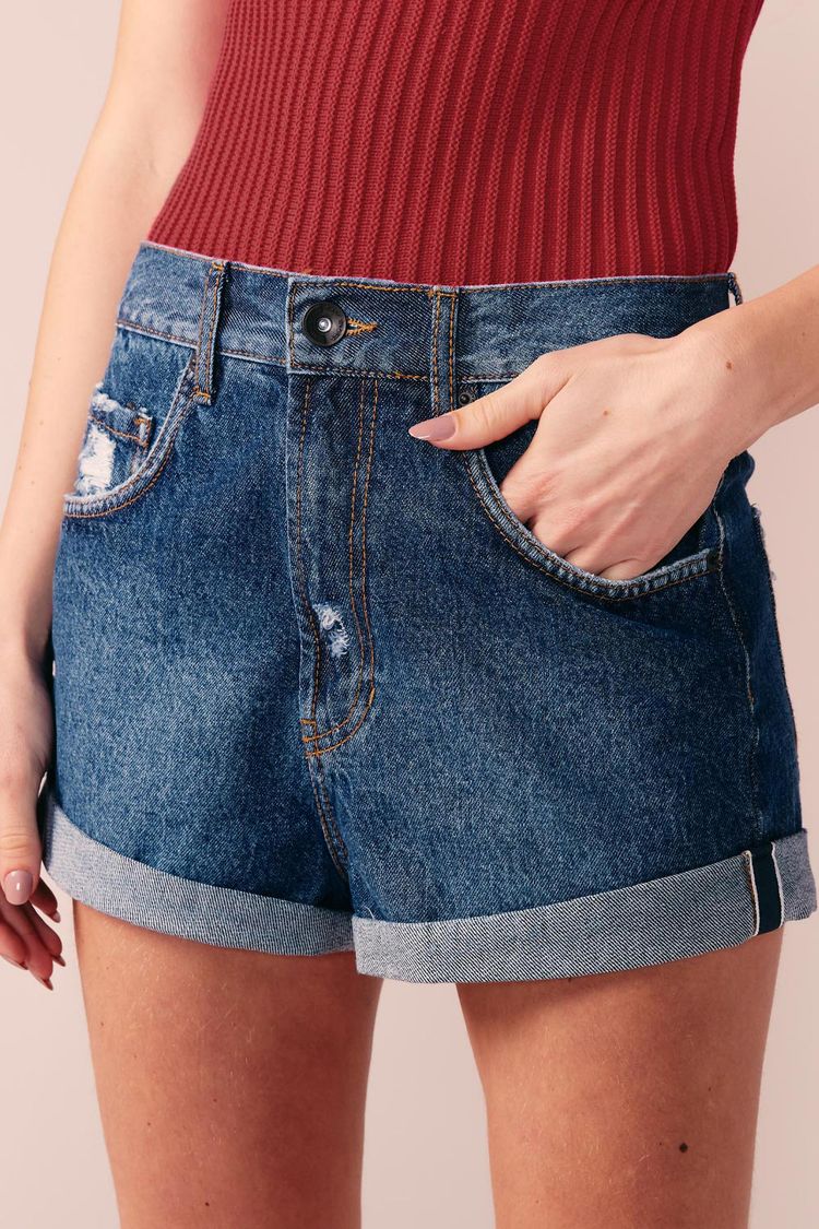 SHORT JEANS BOLSO BICOLOR -JEANS 36 - JEANS - 232472