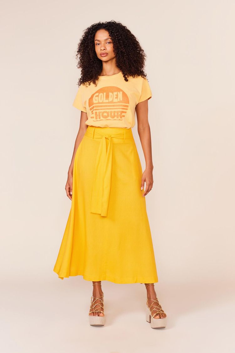 T-SHIRT SILK GOLDEN HOUR - SUNSET P - SUNSET - 234081