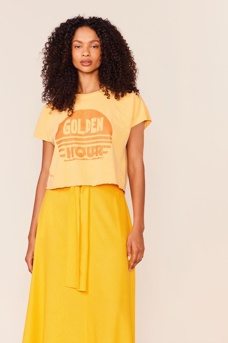 T-SHIRT SILK GOLDEN HOUR - SUNSET P - SUNSET - 234085
