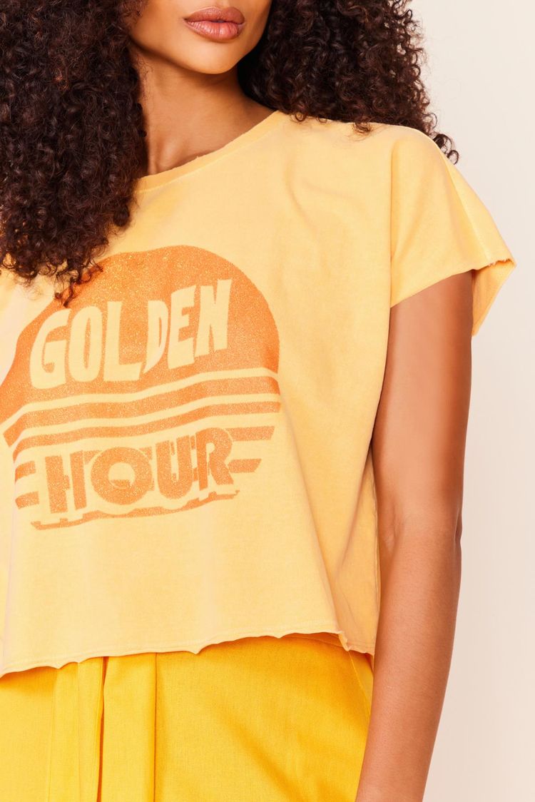 T-SHIRT SILK GOLDEN HOUR - SUNSET P - SUNSET - 234093