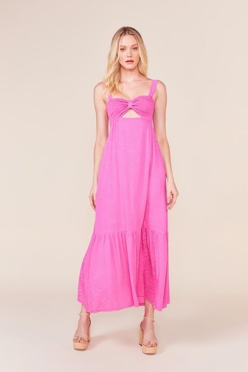 VESTIDO LONGO BUSTO LASTEX-LIGHT PINK