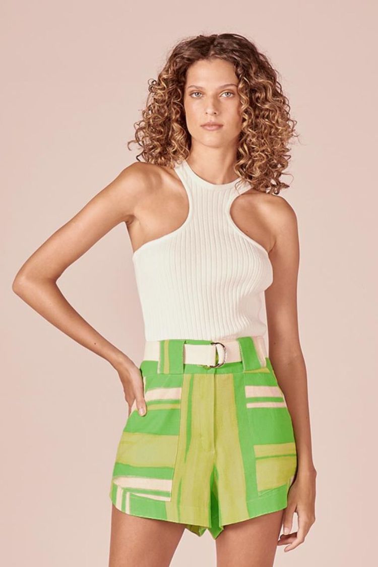BLUSA TRICOT DECOTE CAVA - BRANCO G - BRANCO - 235353