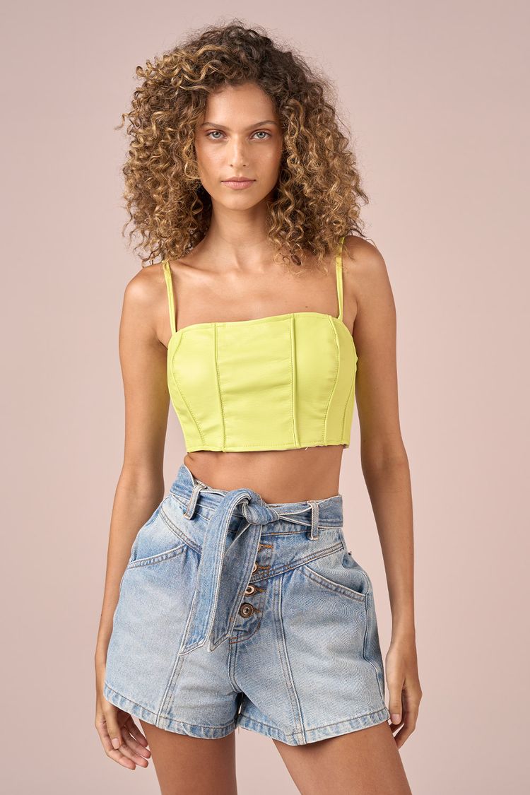 SHORT JEANS BOTOES E FAIXA - JEANS 36 - JEANS - 235607