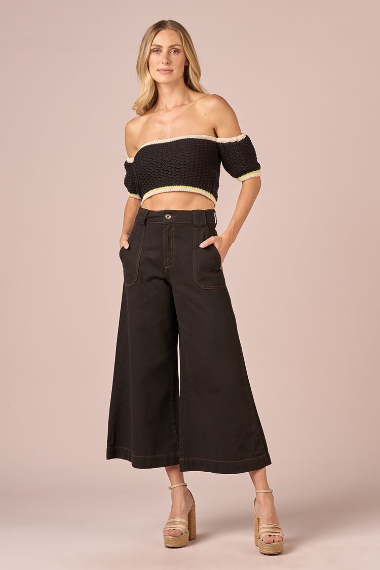 CALCA SARJA PANTACOURT -PRETO 36 - PRETO - 235618