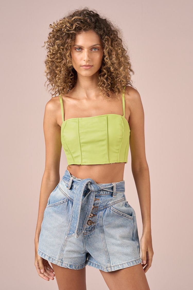 SHORT JEANS BOTOES E FAIXA - JEANS 36 - JEANS - 235811