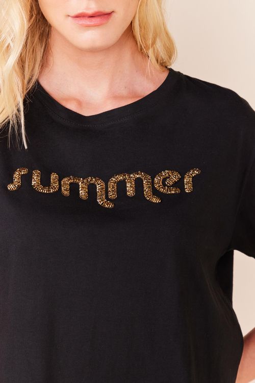 BLUSA BORDADO SUMMER - PRETO