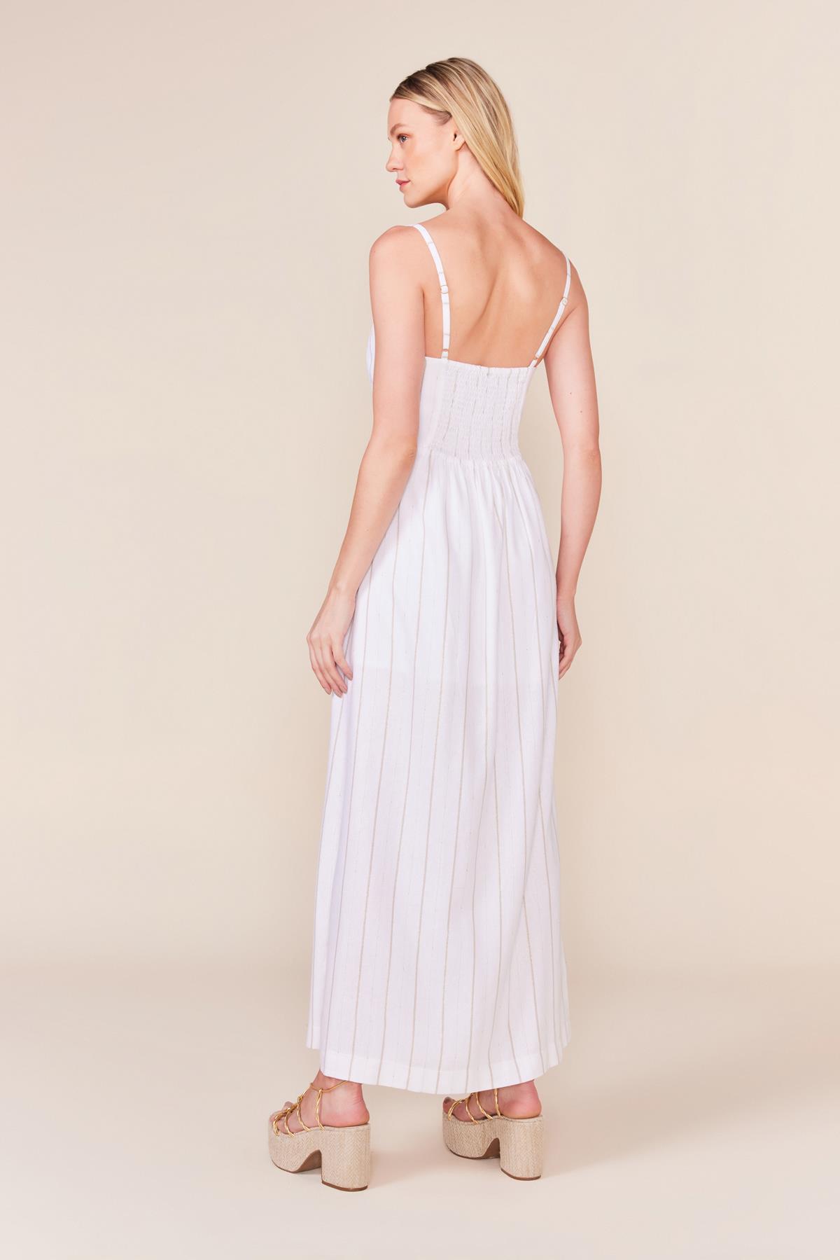 VESTIDO LONGO CORPETE-BRANCO P - BRANCO - 240227