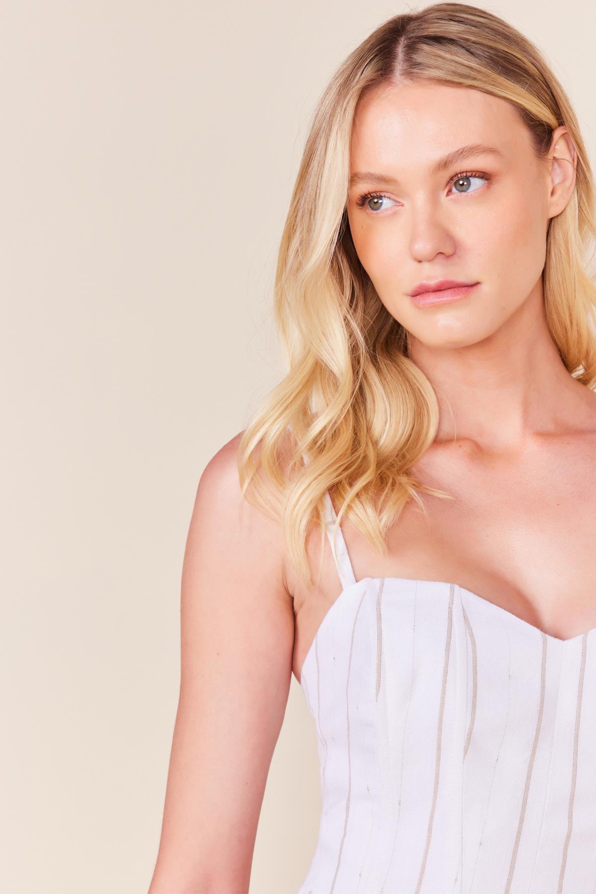 VESTIDO LONGO CORPETE-BRANCO P - BRANCO - 240232