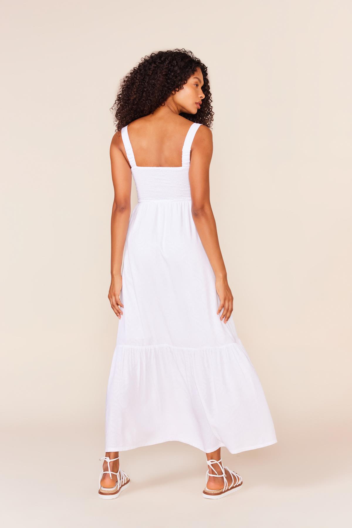VESTIDO LONGO BUSTO LASTEX-BRANCO P - BRANCO - 240483