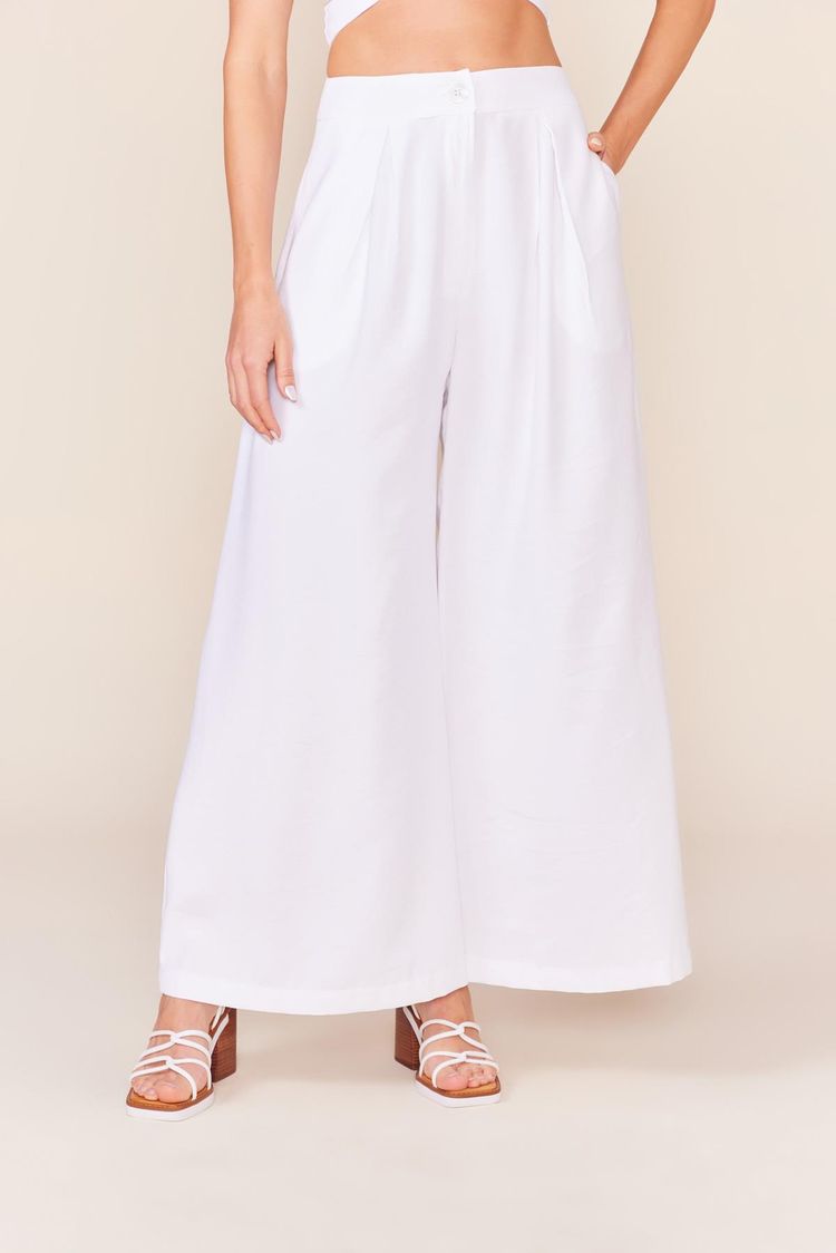 CALCA ALFAIATARIA AMPLA - BRANCO G - BRANCO - 240588