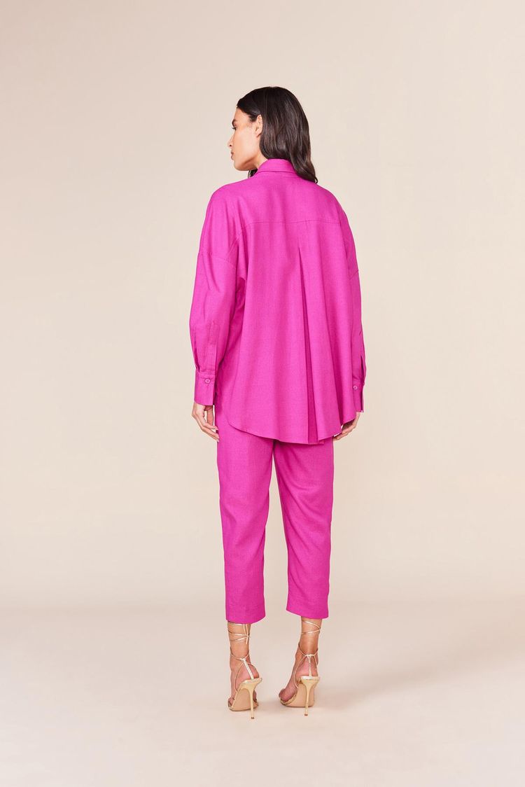 CAMISAO AMPLO LINHO -AMETISTA P - AMETISTA - 242184