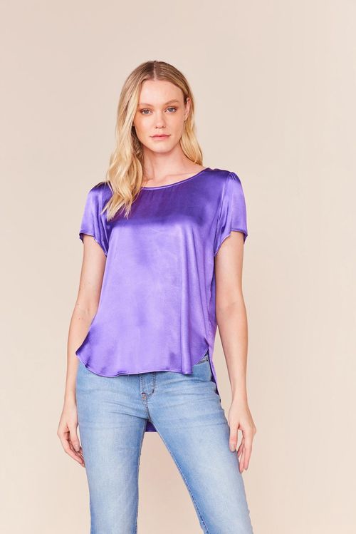 BLUSA BASICA BARRA REDONDA -VIOLETA