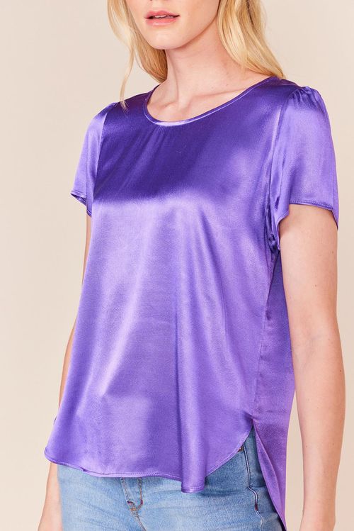 BLUSA BASICA BARRA REDONDA -VIOLETA