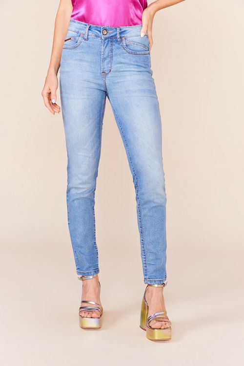 CALCA JEANS SKINNY DET BOLSO -JEANS