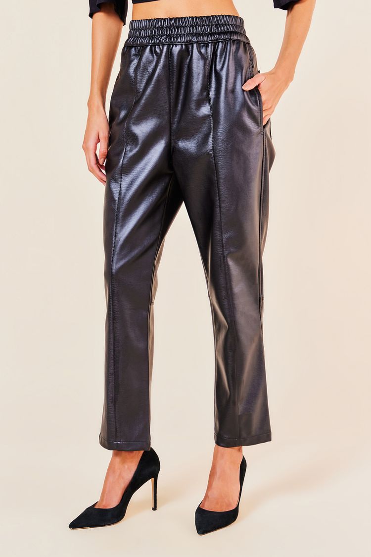 CALCA COURO COS ELASTICO -PRETO G - PRETO - 245345