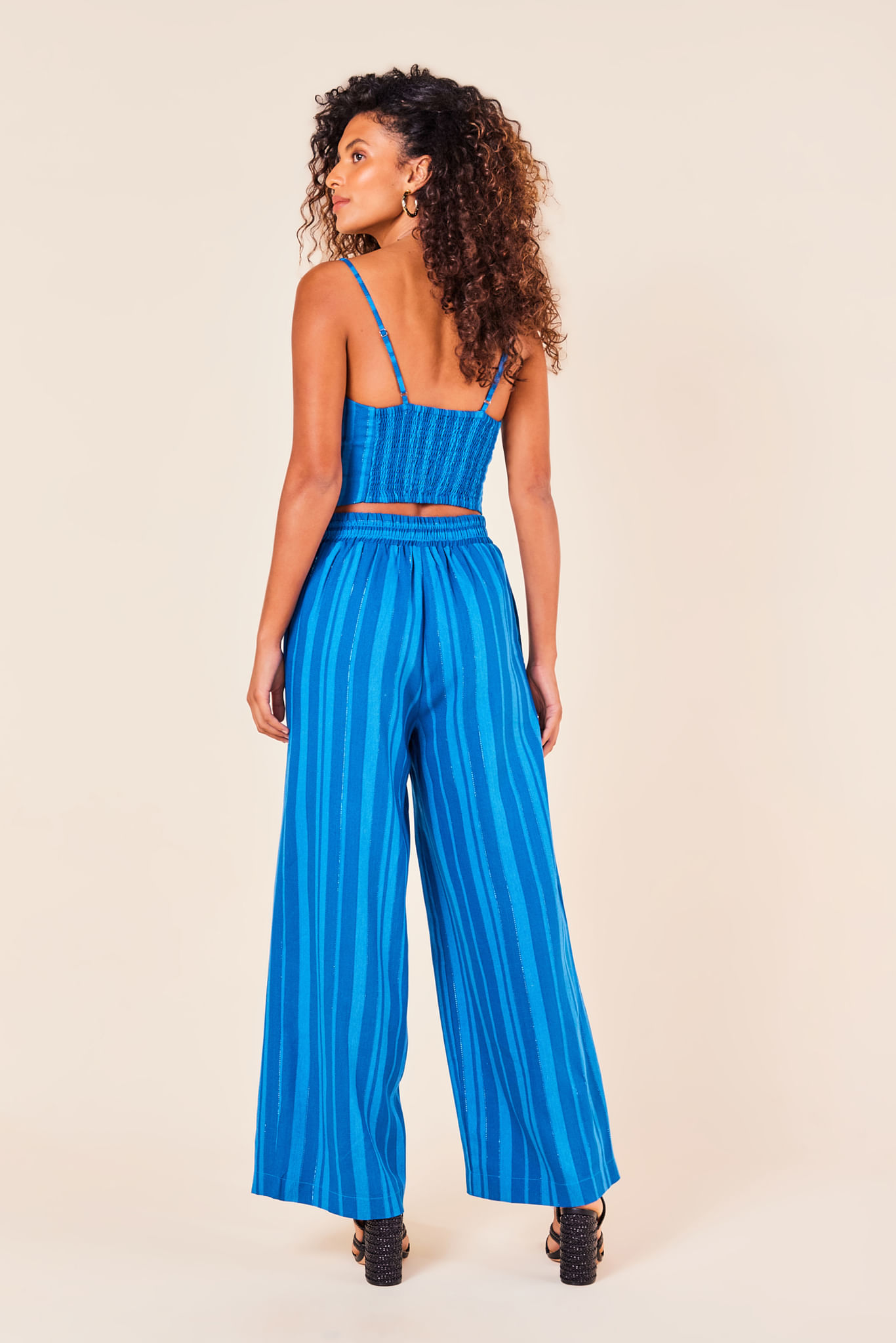 TOP CROPPED LINHO COM RECORTE LUREX -COBALTO P - COBALTO - 246324