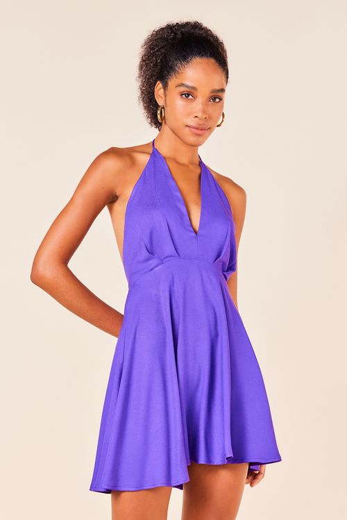 VESTIDO CURTO FRENTE UNICA-ULTRA VIOLETA