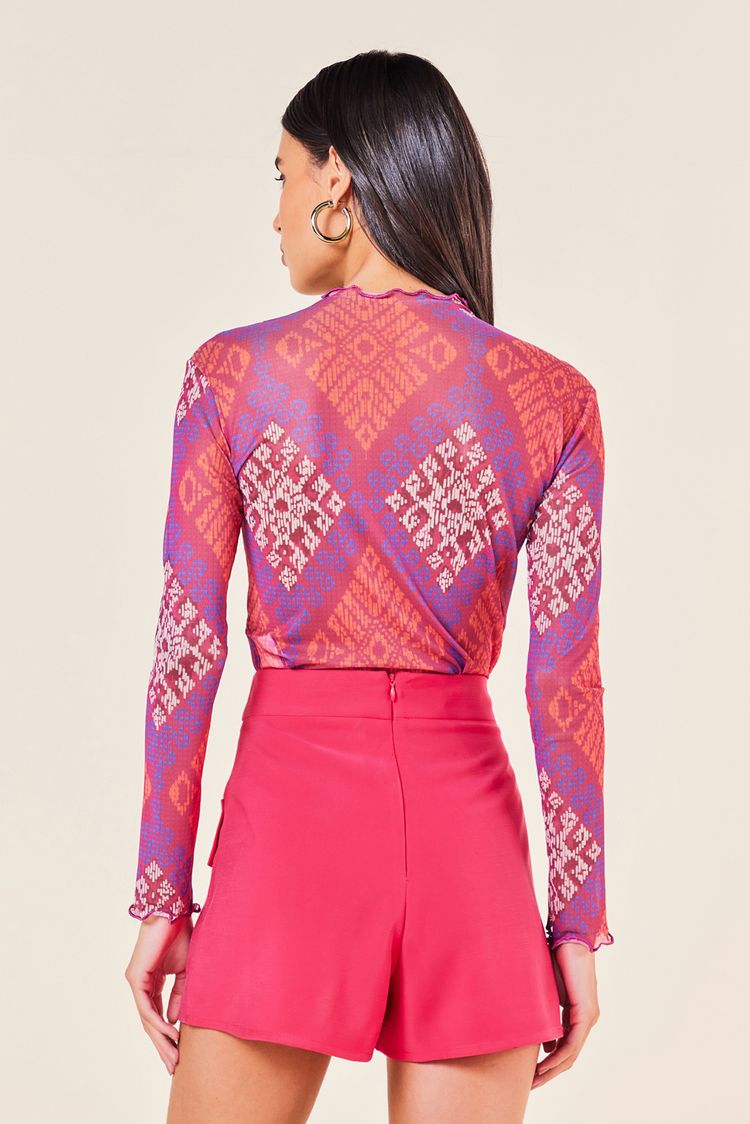 SHORT ALFAIATARIA COM TAMPINHA -MAGENTA P - MAGENTA - 249545