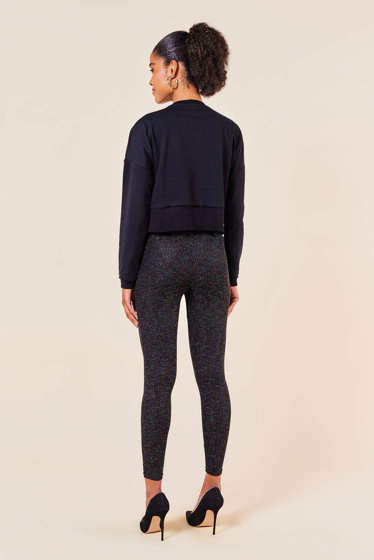 LEGGING MALHA LISA -PRETO / COLORIDO P - PRETO / COLORIDO - 249725