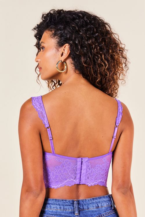 TOP CORSET TULE POA -ULTRA VIOLETA