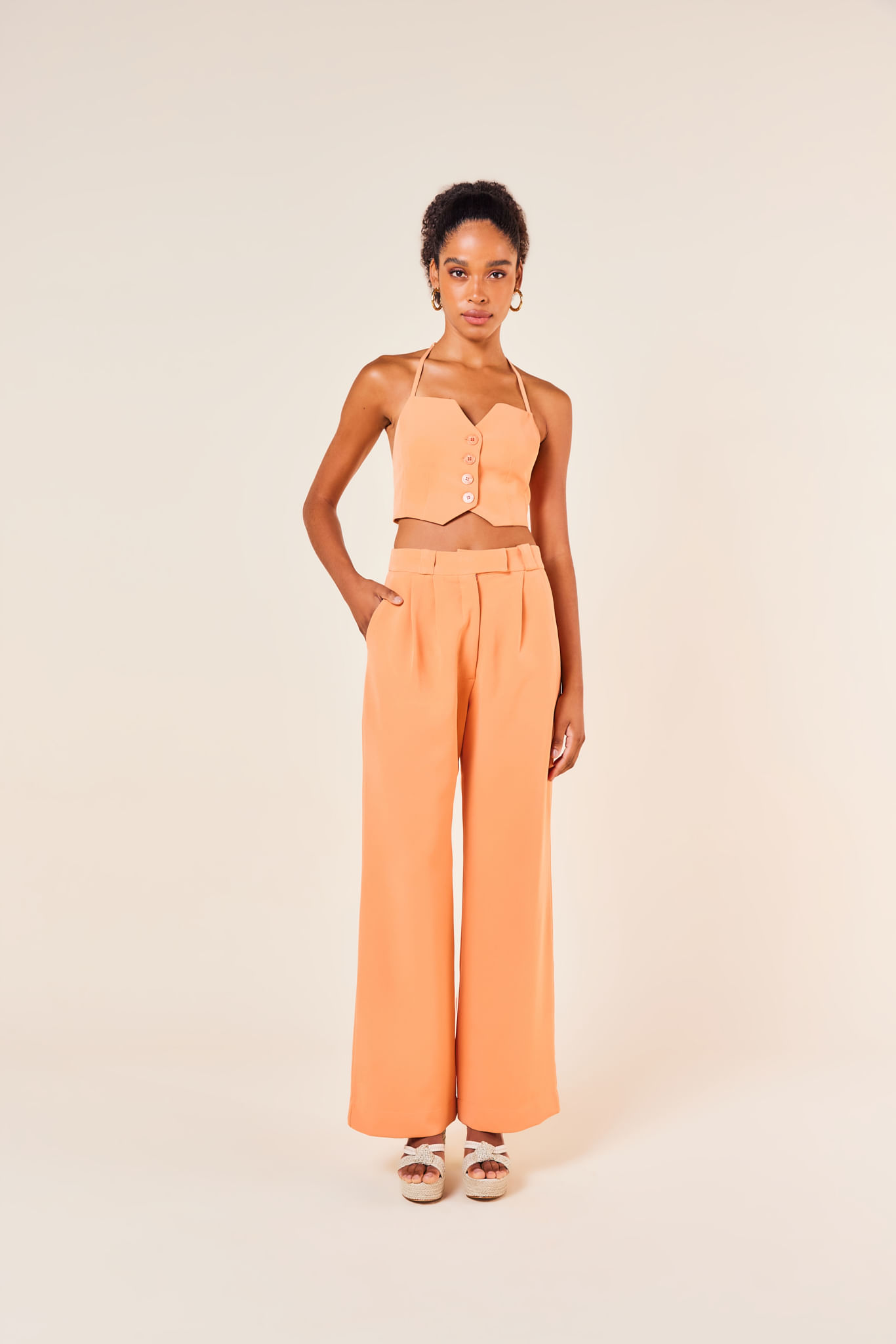 CROPPED TIPO COLETE COM 3 BOTOES -TOPAZIO P - TOPAZIO - 252513