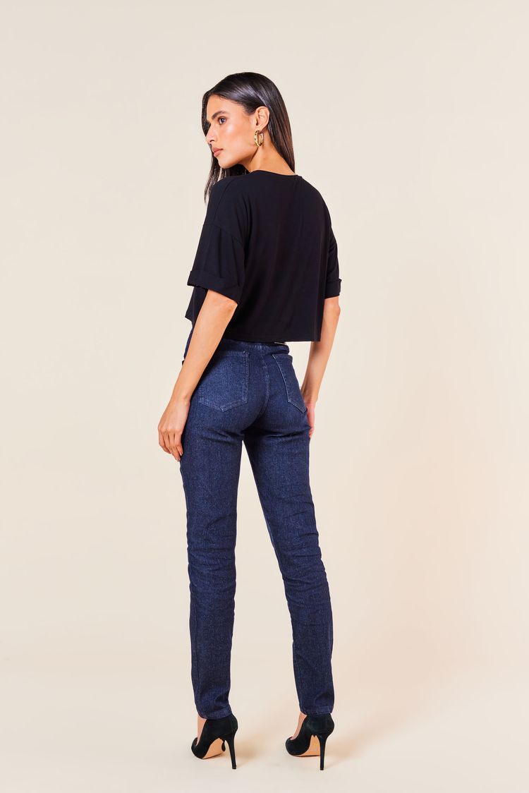 CALCA JEANS SKINNY BASICA -JEANS ESCURO 44 - JEANS ESCURO - 253411
