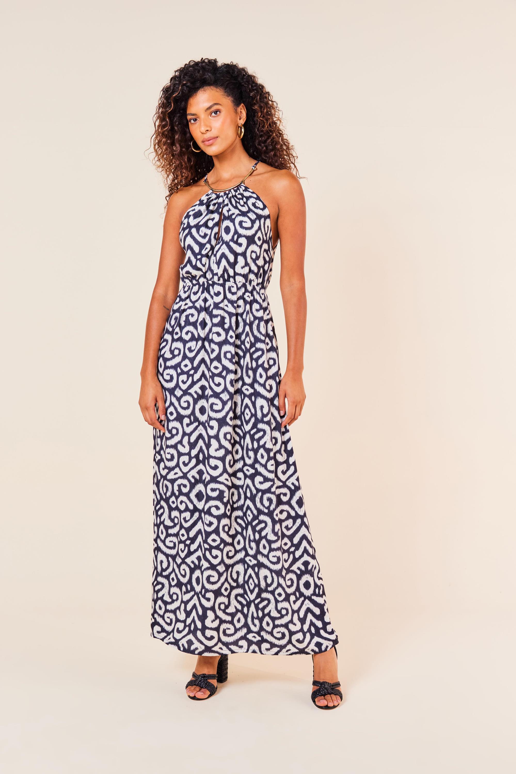 VESTIDO LONGO ESTAMPA ONCA IKAT P - EST ONCA IKAT - 254006