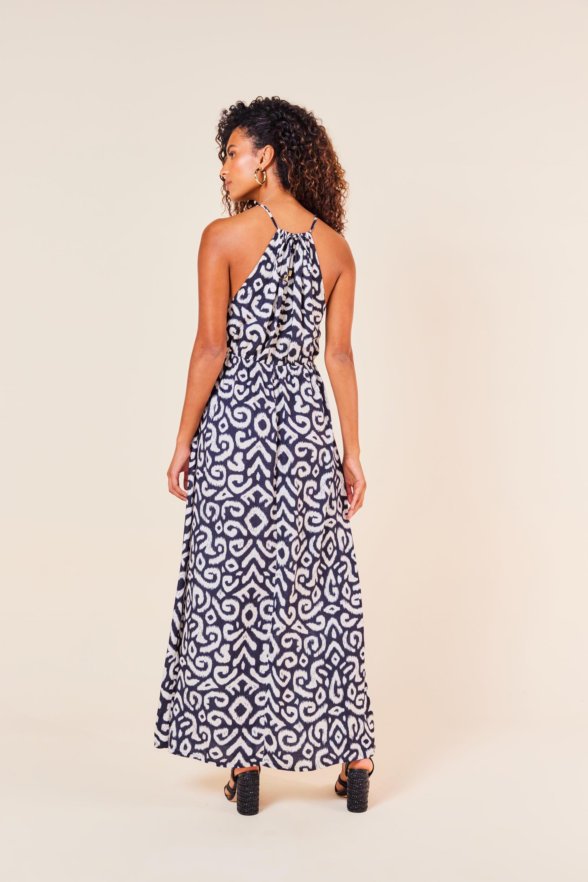 VESTIDO LONGO ESTAMPA ONCA IKAT P - EST ONCA IKAT - 254016