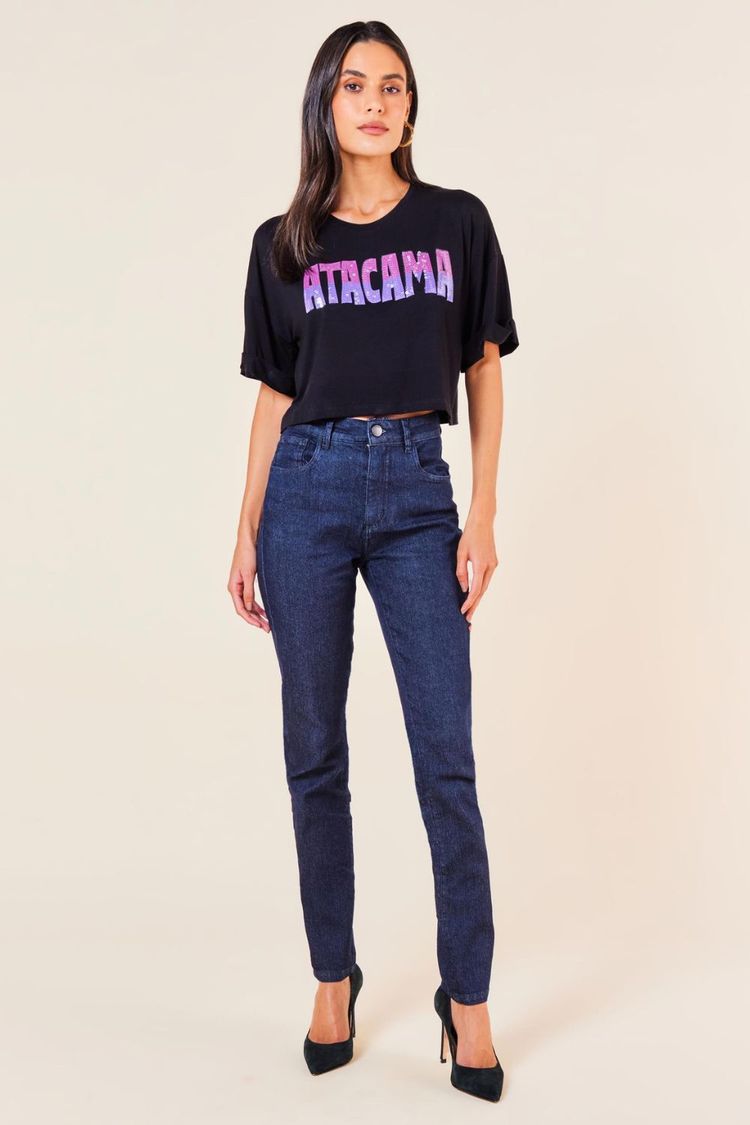CALCA JEANS SKINNY BASICA -JEANS ESCURO 44 - JEANS ESCURO - 254549