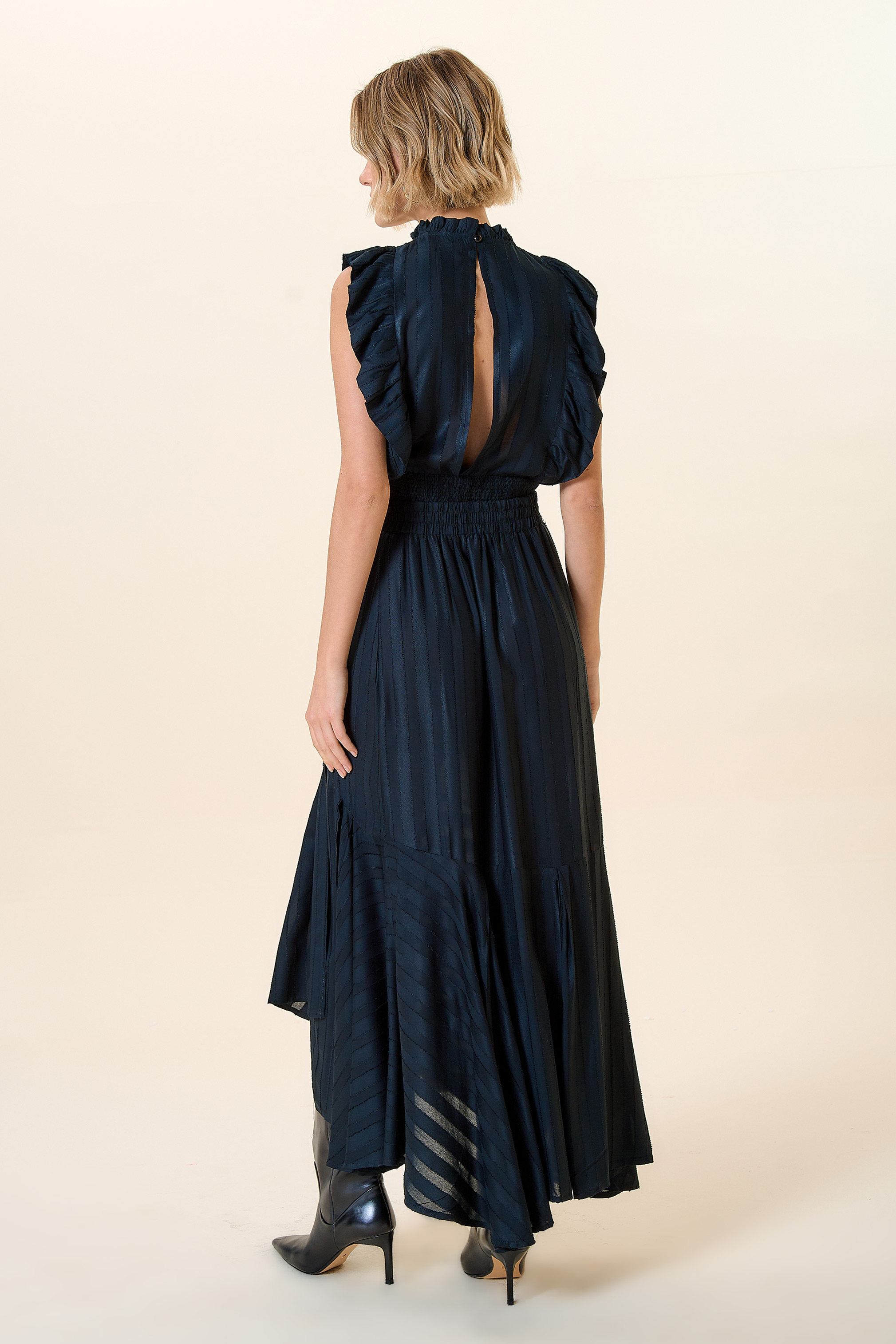SAIA LONGA VISCOSE LISTRAS-PRETO GG - PRETO - 255522