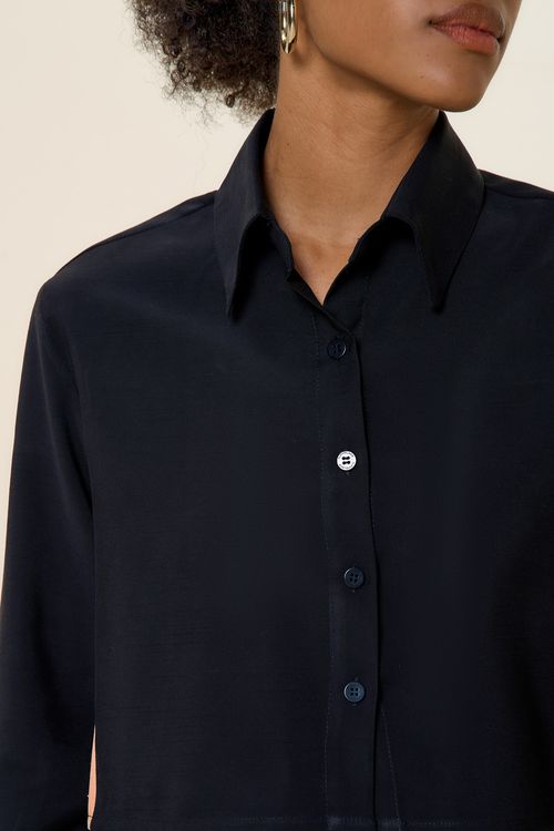 CAMISA AMPLA PALA LATERAL PRETO / DESERTO / CAMEL