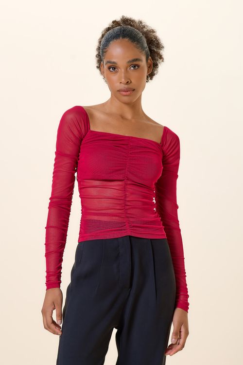 BLUSA TULE MANGA COMPRIDA RUBY