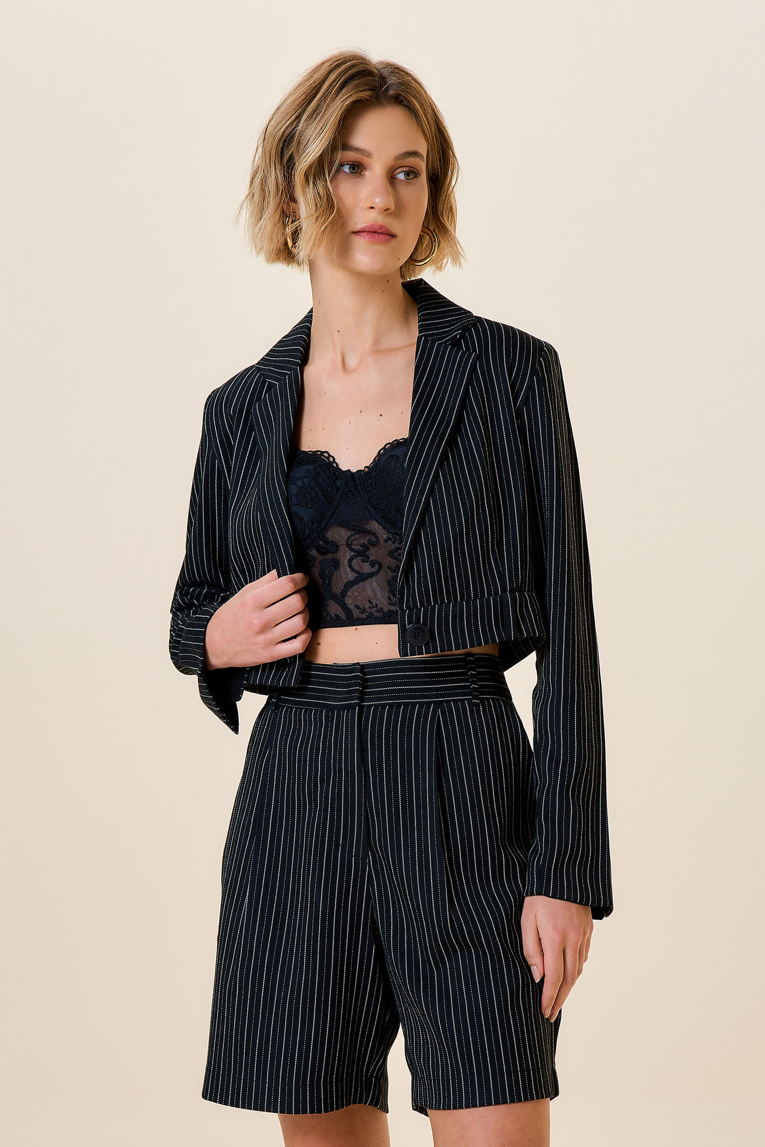 SPENCER COM COS RISCA DE GIZ PRETO P - PRETO - 257843