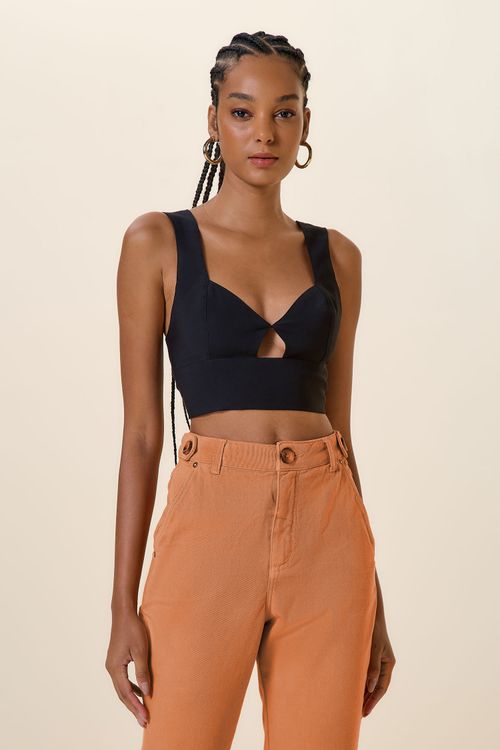 CROPPED ALCAS LARGAS PRETO