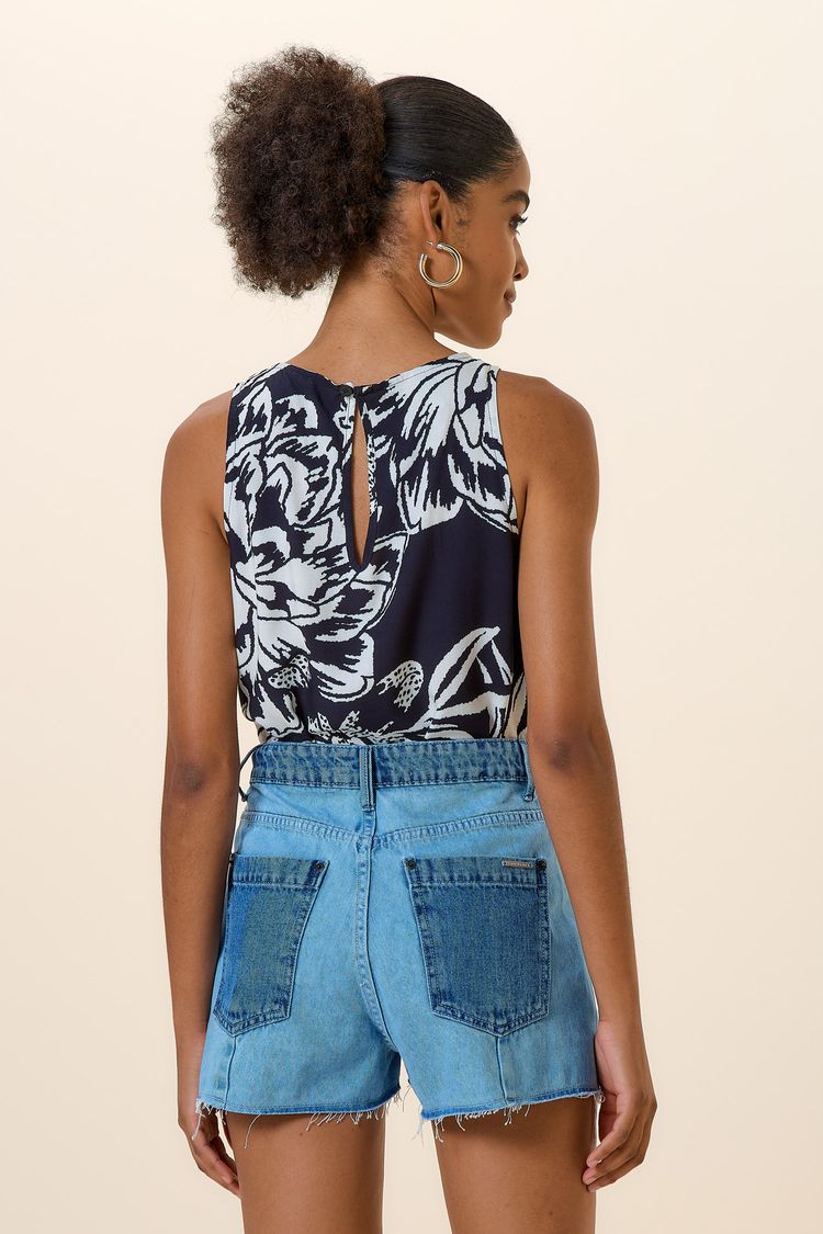 SHORT JEANS HOT PANTS MIX TECIDO JEANS 36 - JEANS - 259628