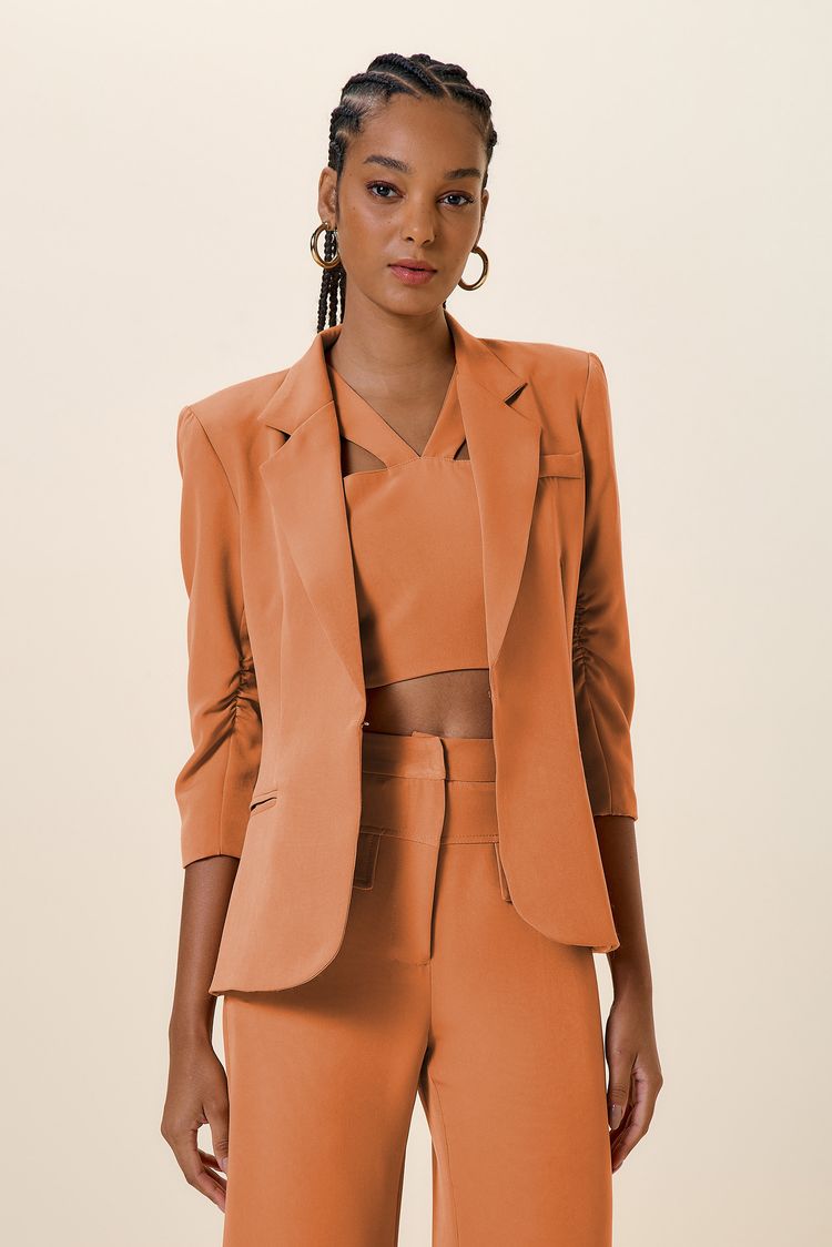 Blazer Básico de Manga 3/4-CAMEL P - CAMEL - 260045