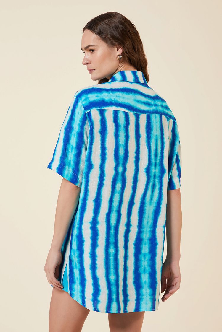 CAMISA ALONGADA ESTAMPA LISTR TIE DYE P - EST LISTR TIE DYE - 262002