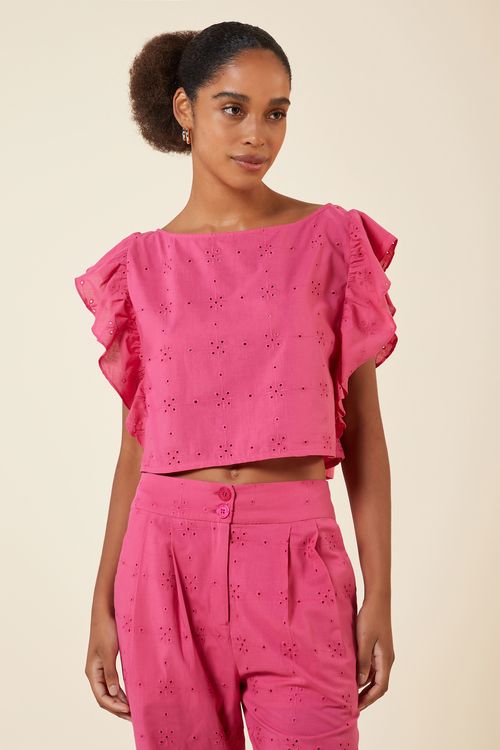 BLUSA BABADO LAISE ROSE