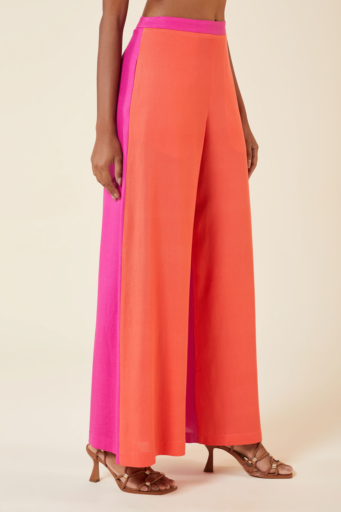 CALCA LINHO MIX CORES ROSE / CORAL P - ROSE / CORAL - 263194