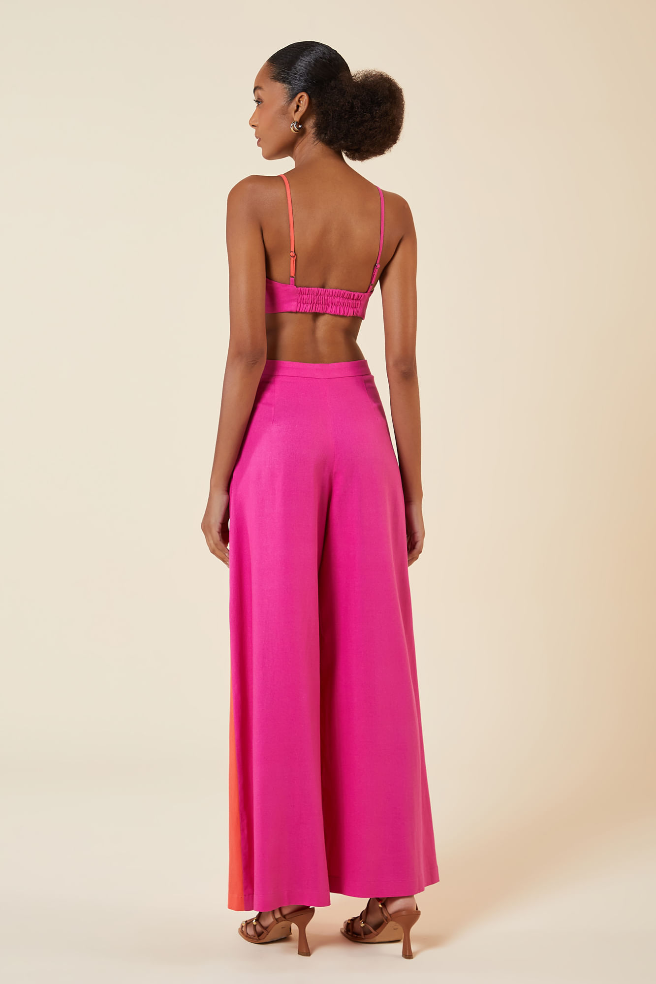 CALCA LINHO MIX CORES ROSE / CORAL P - ROSE / CORAL - 263199