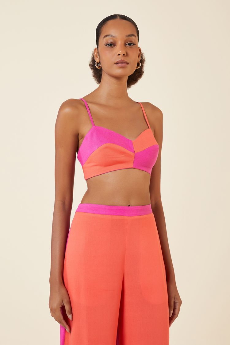 TOP LINHO MIX CORES ROSE / CORAL M - ROSE / CORAL - 263211