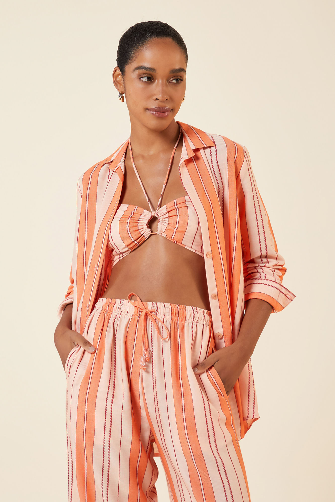 TOP AMARRACAO SURTON-CORAL P - CORAL - 263380