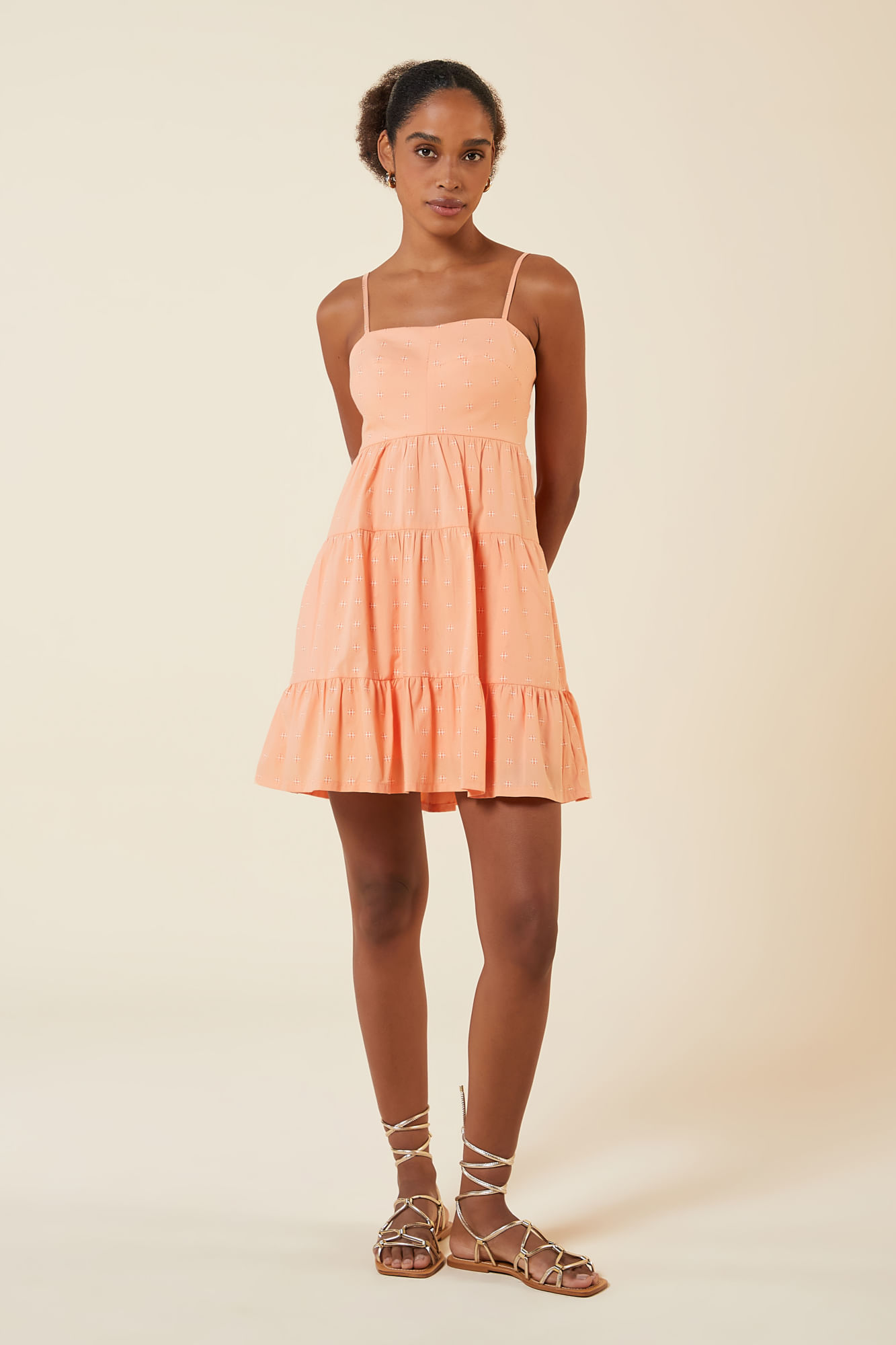 VESTIDO CURTO 3 MARIAS CORAL G - CORAL - 264039