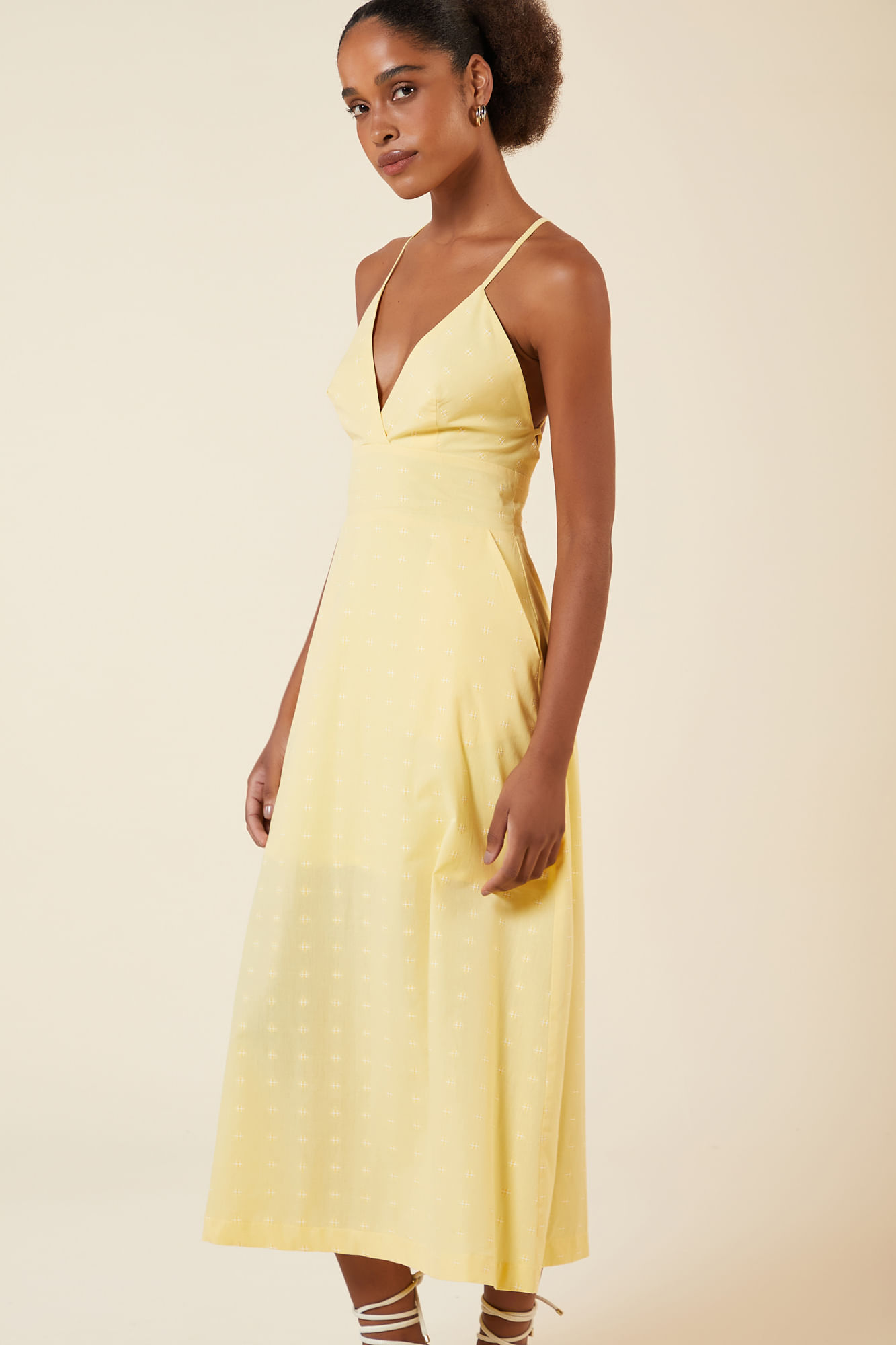 VESTIDO MIDI ALCA CRUZADA NAS COSTAS SUN P - SUN - 265414