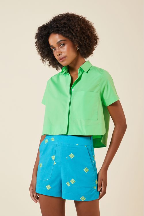 CAMISA BAINHA REDONDA MENTA