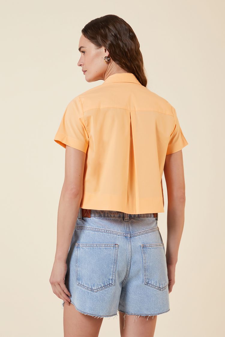CAMISA BAINHA REDONDA APRICOT PP - APRICOT - 266007