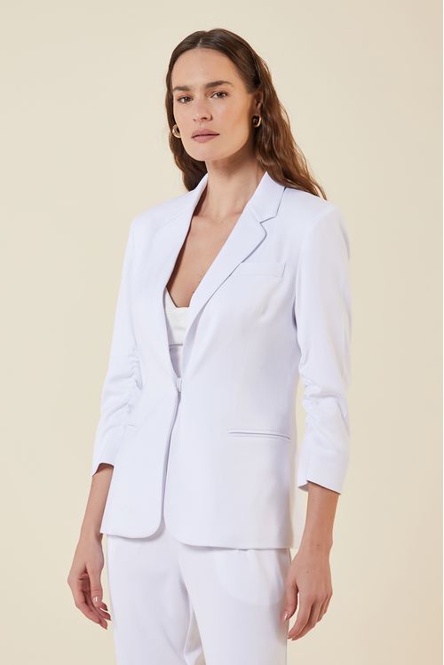 BLAZER COM MANGA 7/8 BRANCO