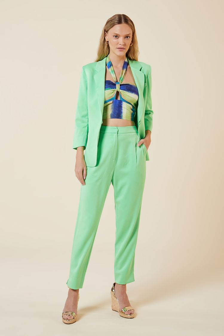 BLAZER COM MANGA 7/8 MENTA GG - MENTA - 267305