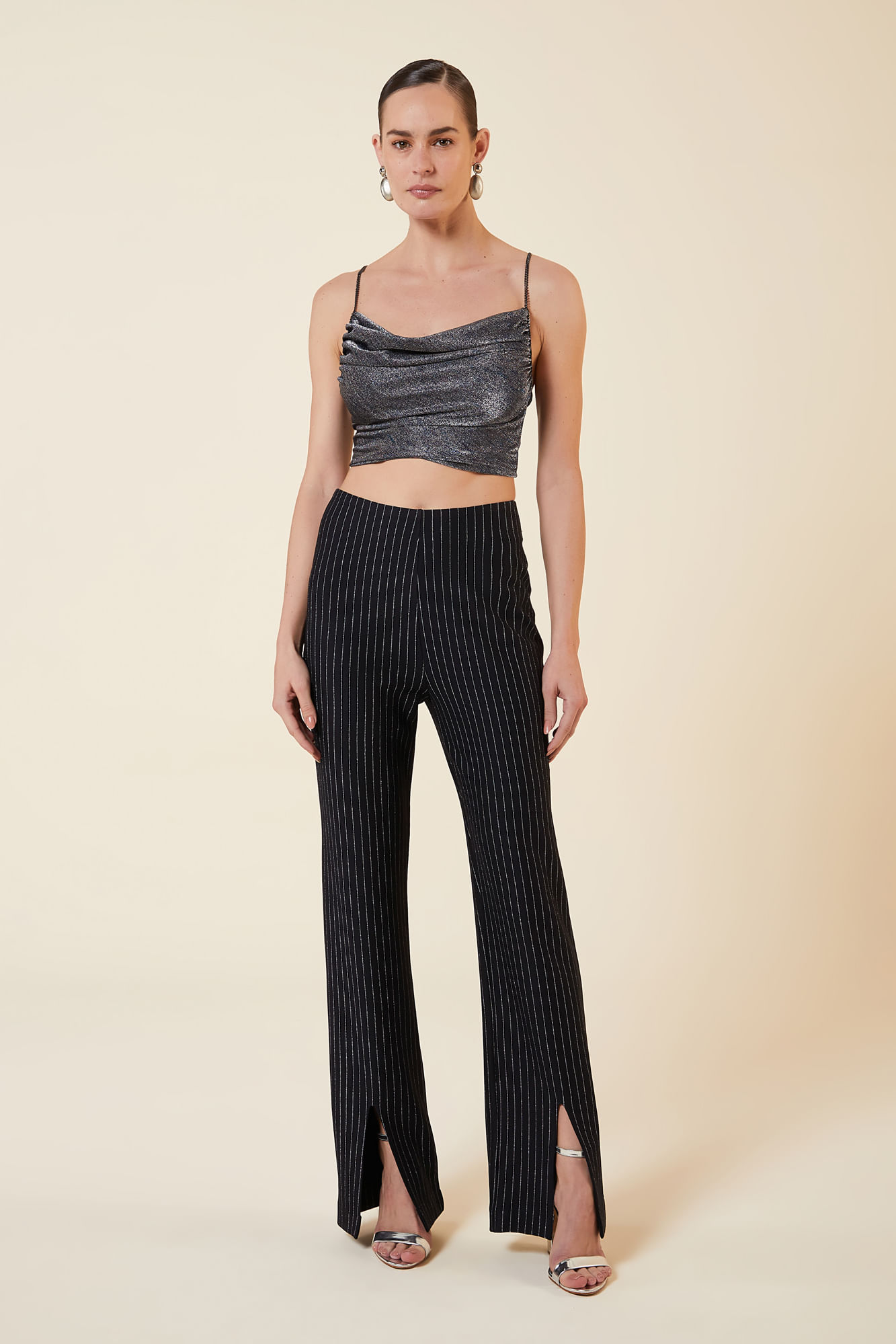 CALCA RISCA DE GIZ PRATA PRETO / PRATA G - PRETO / PRATA - 268528